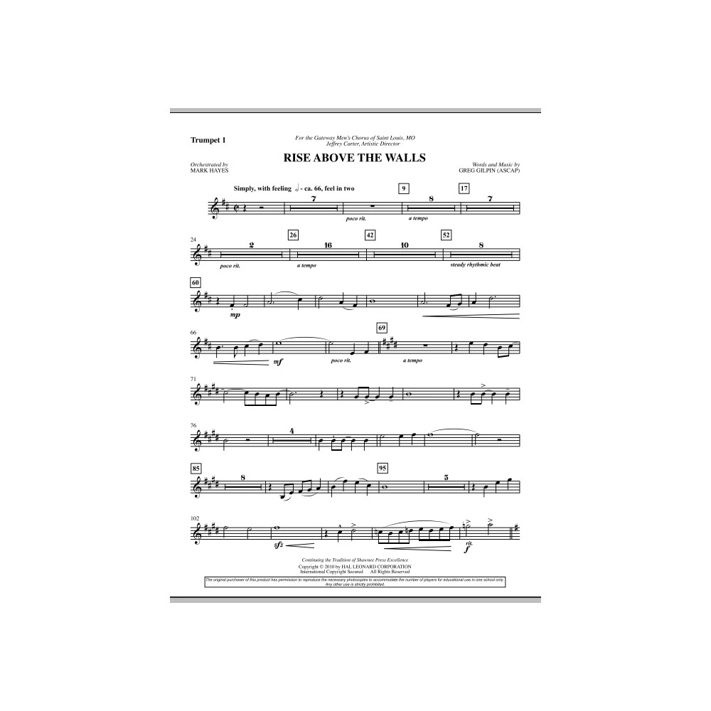 Rise Above The Walls - Trumpet 1