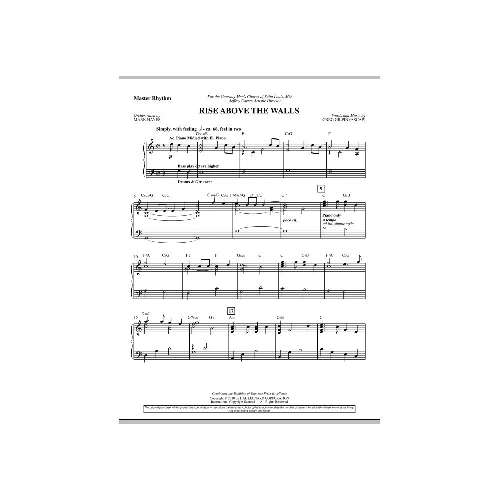Rise Above The Walls - Master Rhythm