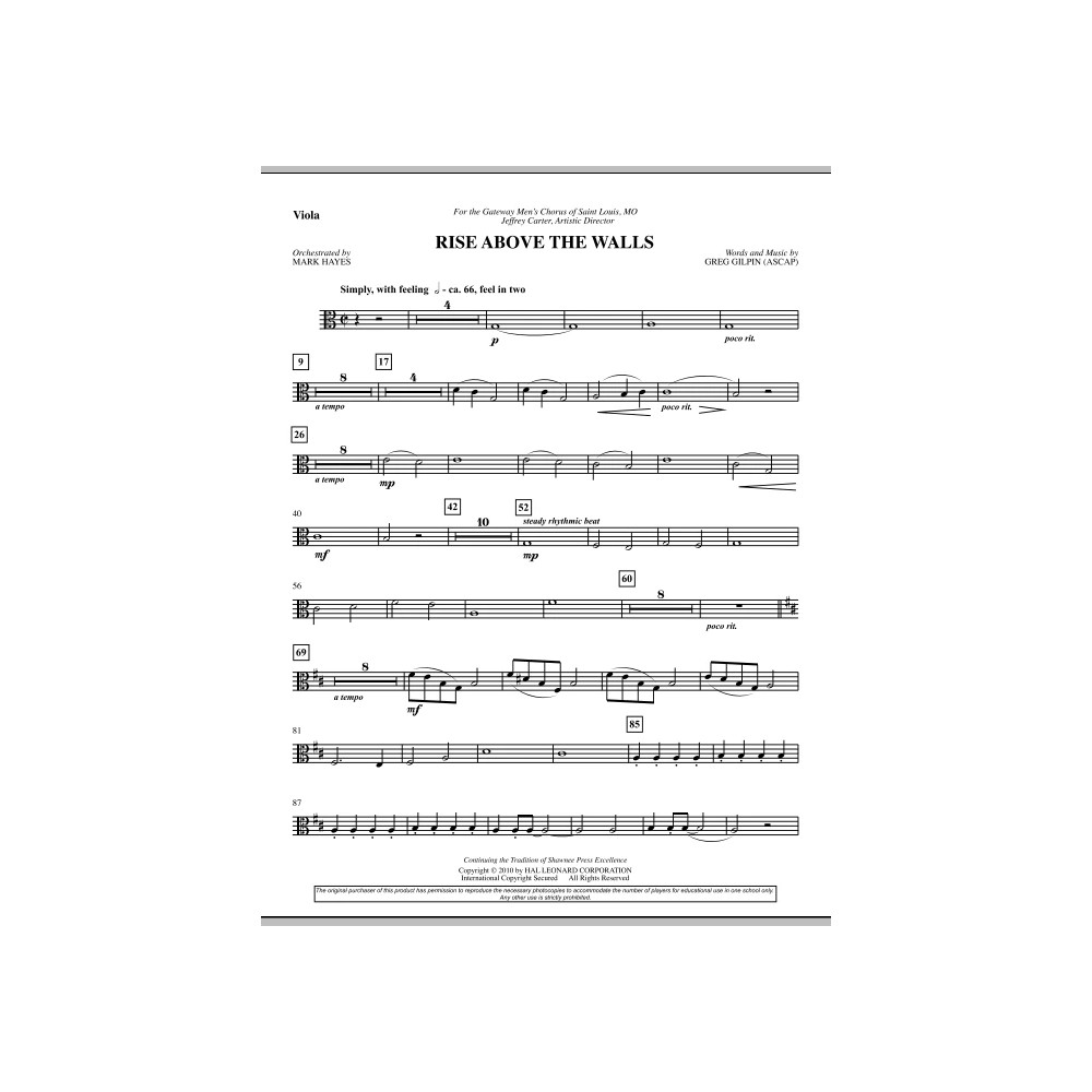 Rise Above The Walls - Viola