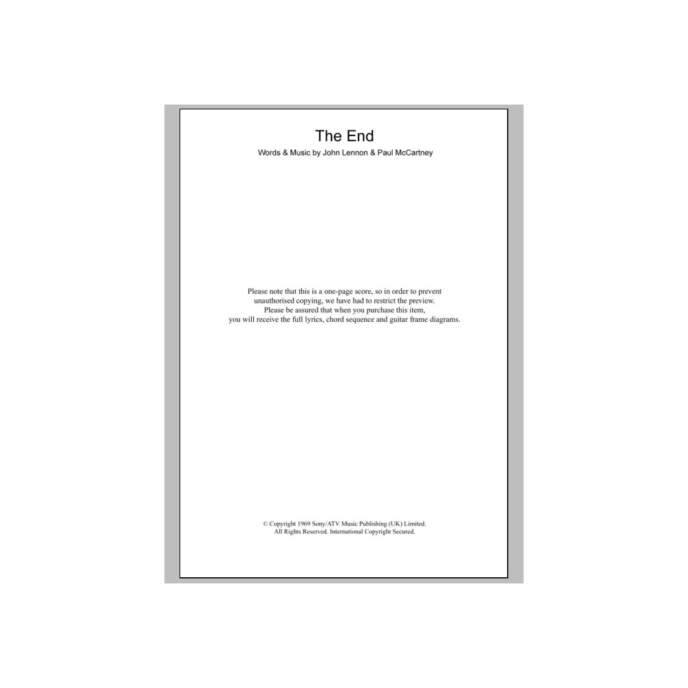 The End