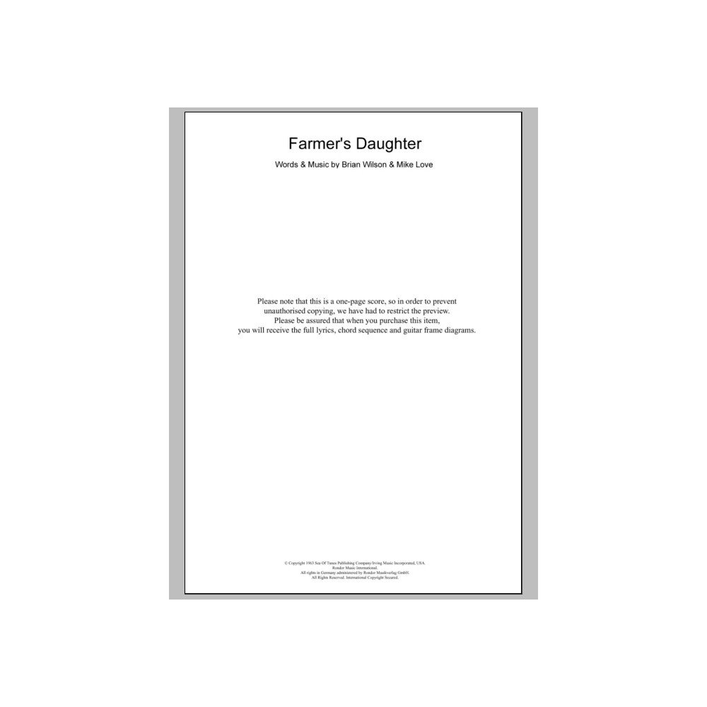 Farmer's Daughter