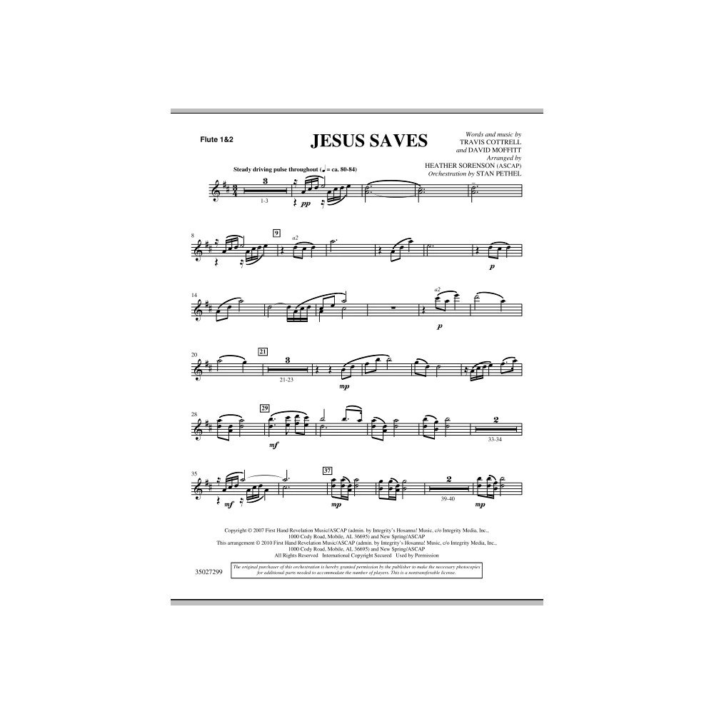 Jesus Saves - Flute 1 & 2