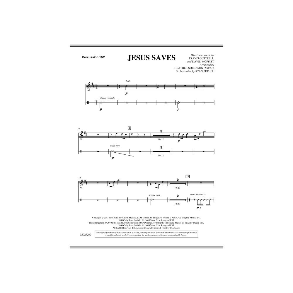Jesus Saves - Percussion 1 & 2