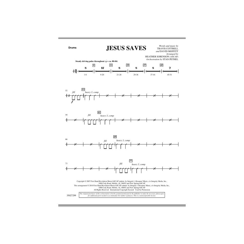 Jesus Saves - Drum Set
