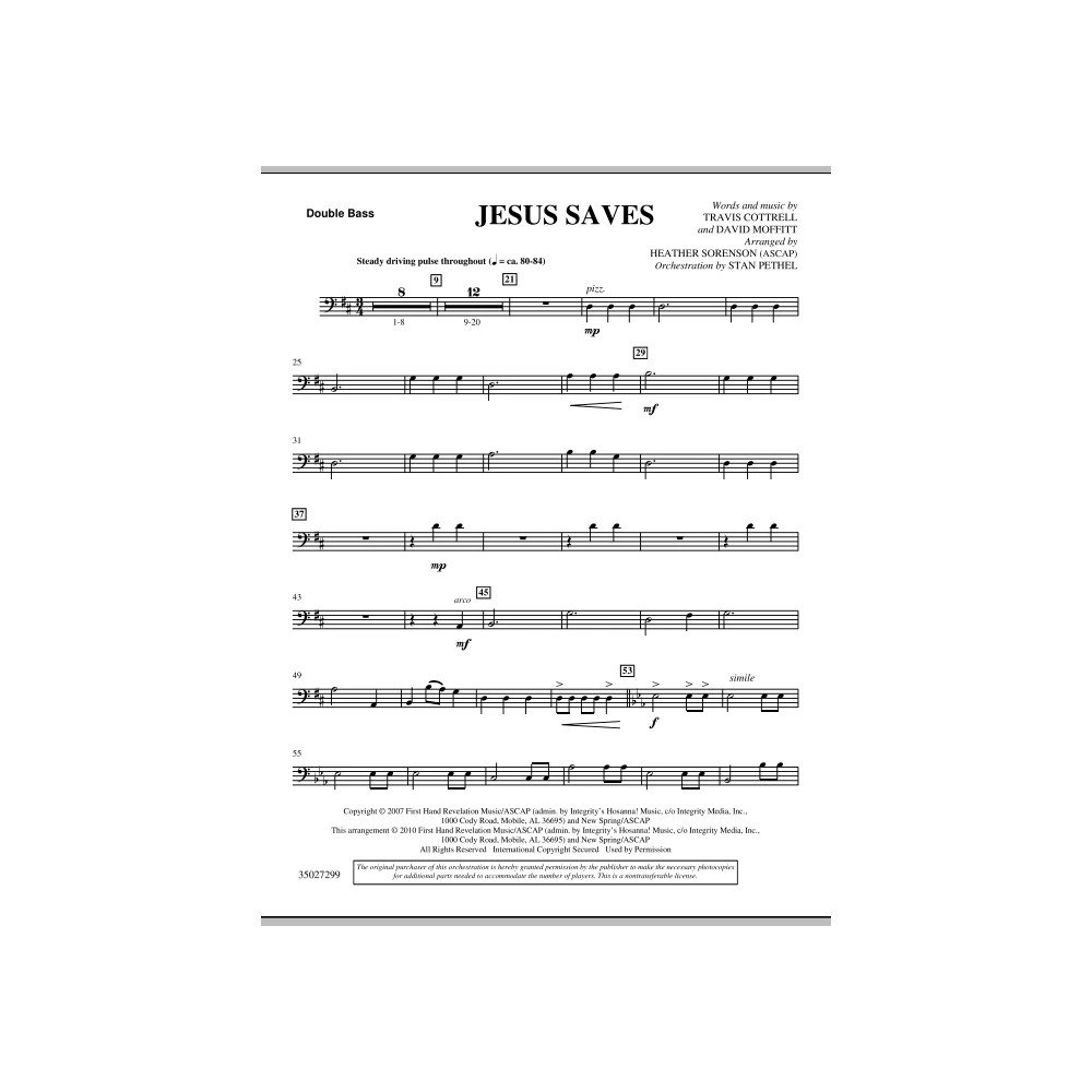 Jesus Saves - Double Bass