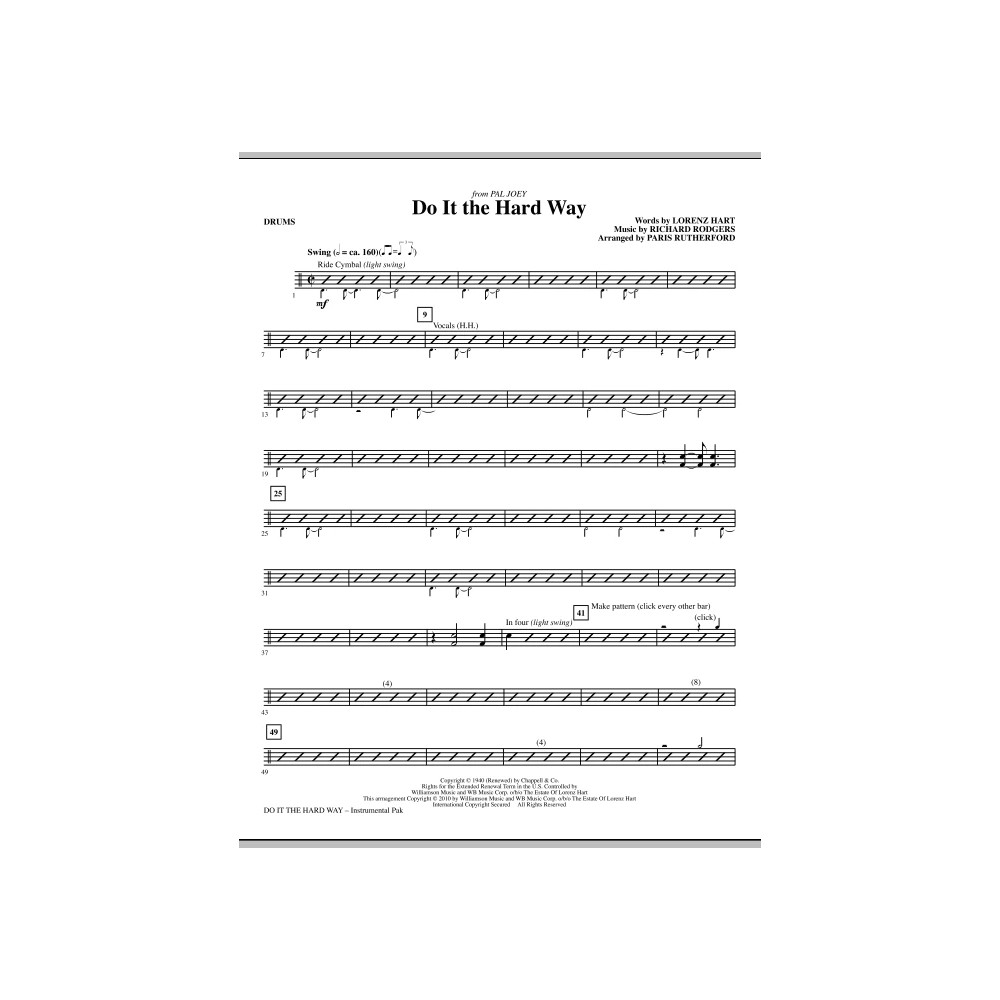 Do It The Hard Way (from Pal Joey) - Drums