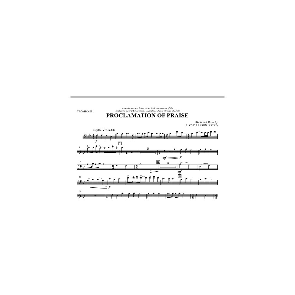Proclamation Of Praise - Trombone 1