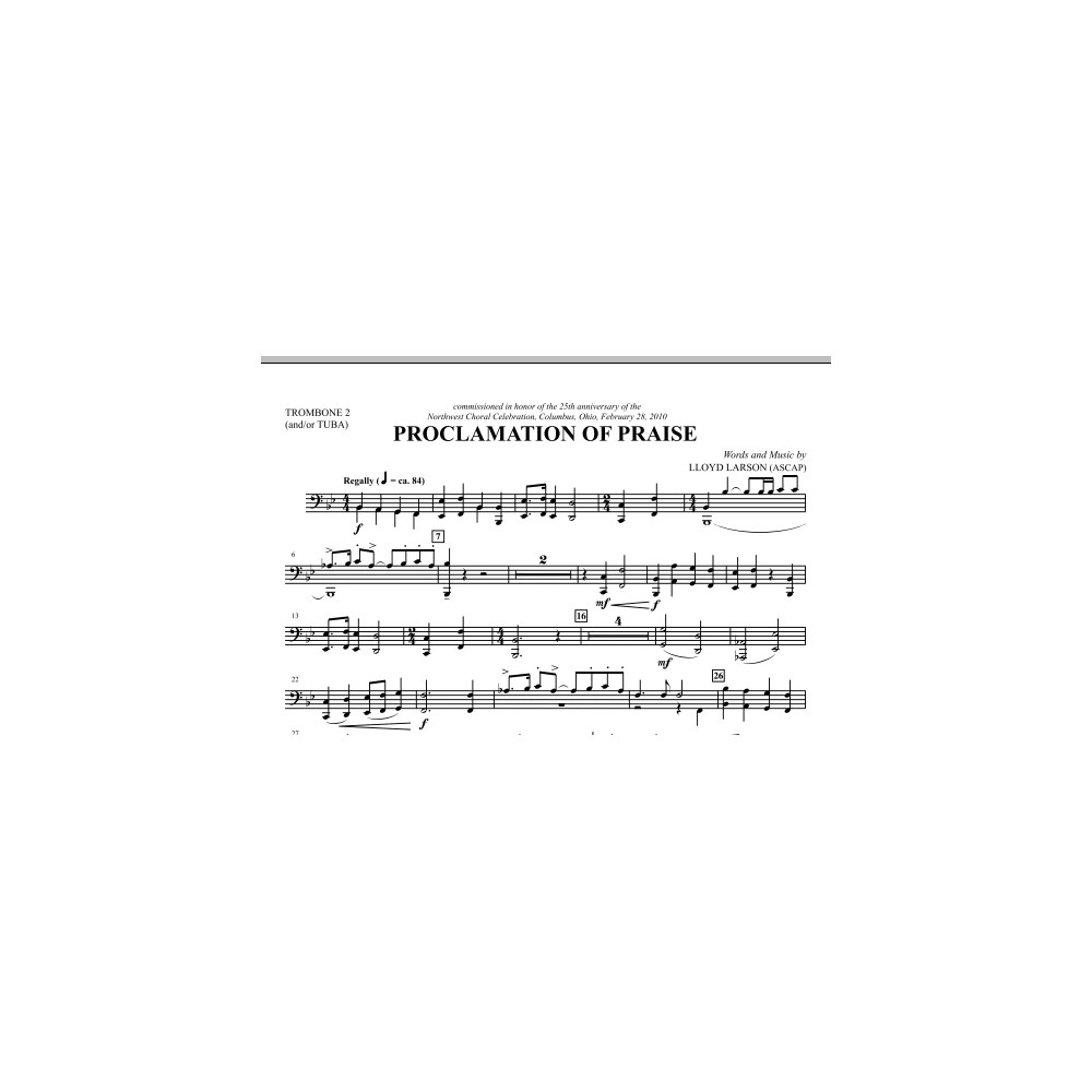 Proclamation Of Praise - Trombone 2/Tuba