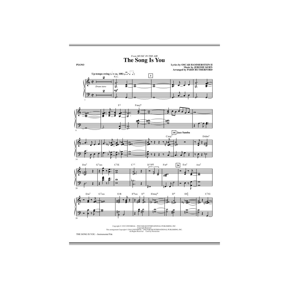 The Song Is You - Piano