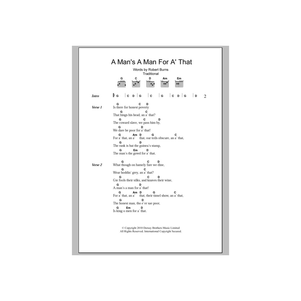A Man's A Man For A' That