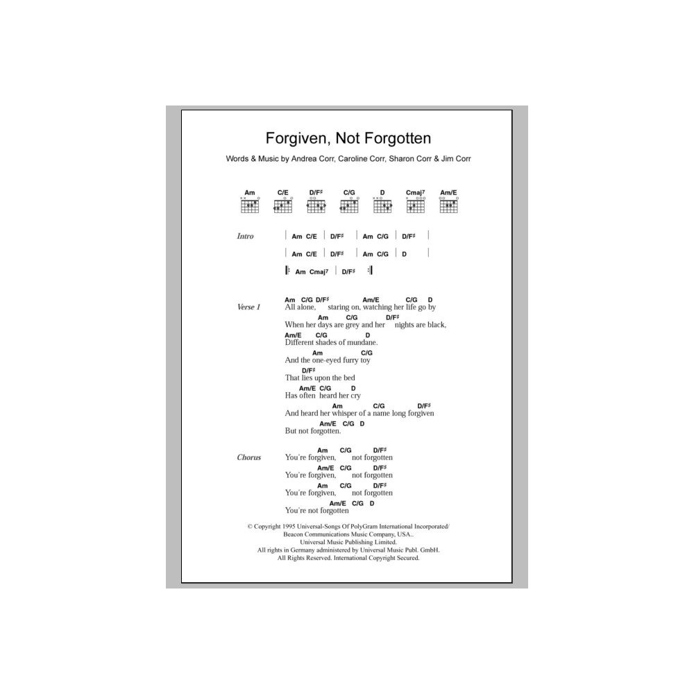 Forgiven, Not Forgotten