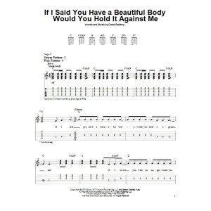 If I Said You Have A Beautiful Body Would You Hold It Against Me