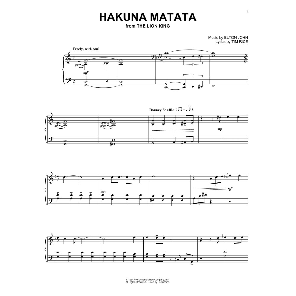 Hakuna Matata (from The Lion King)