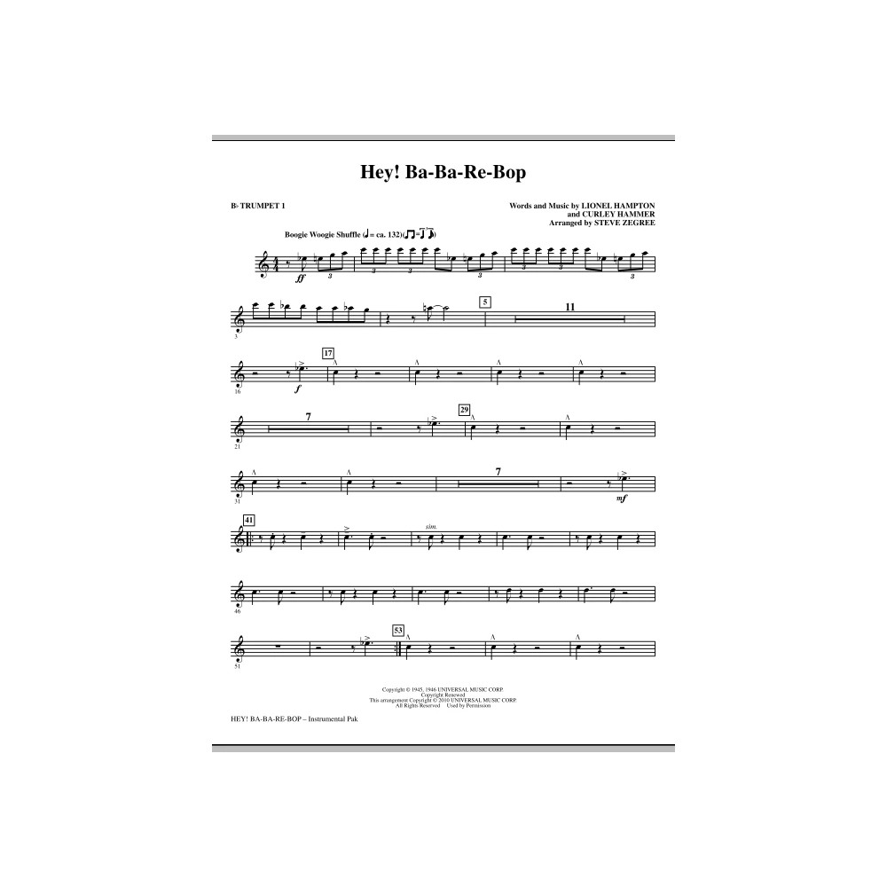 Hey! Ba-Ba-Re-Bop - Bb Trumpet 1
