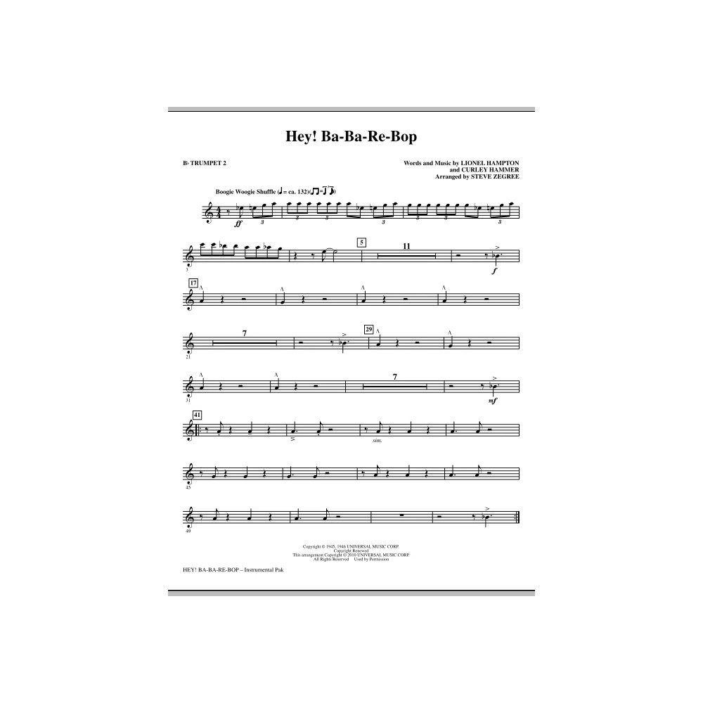 Hey! Ba-Ba-Re-Bop - Bb Trumpet 2