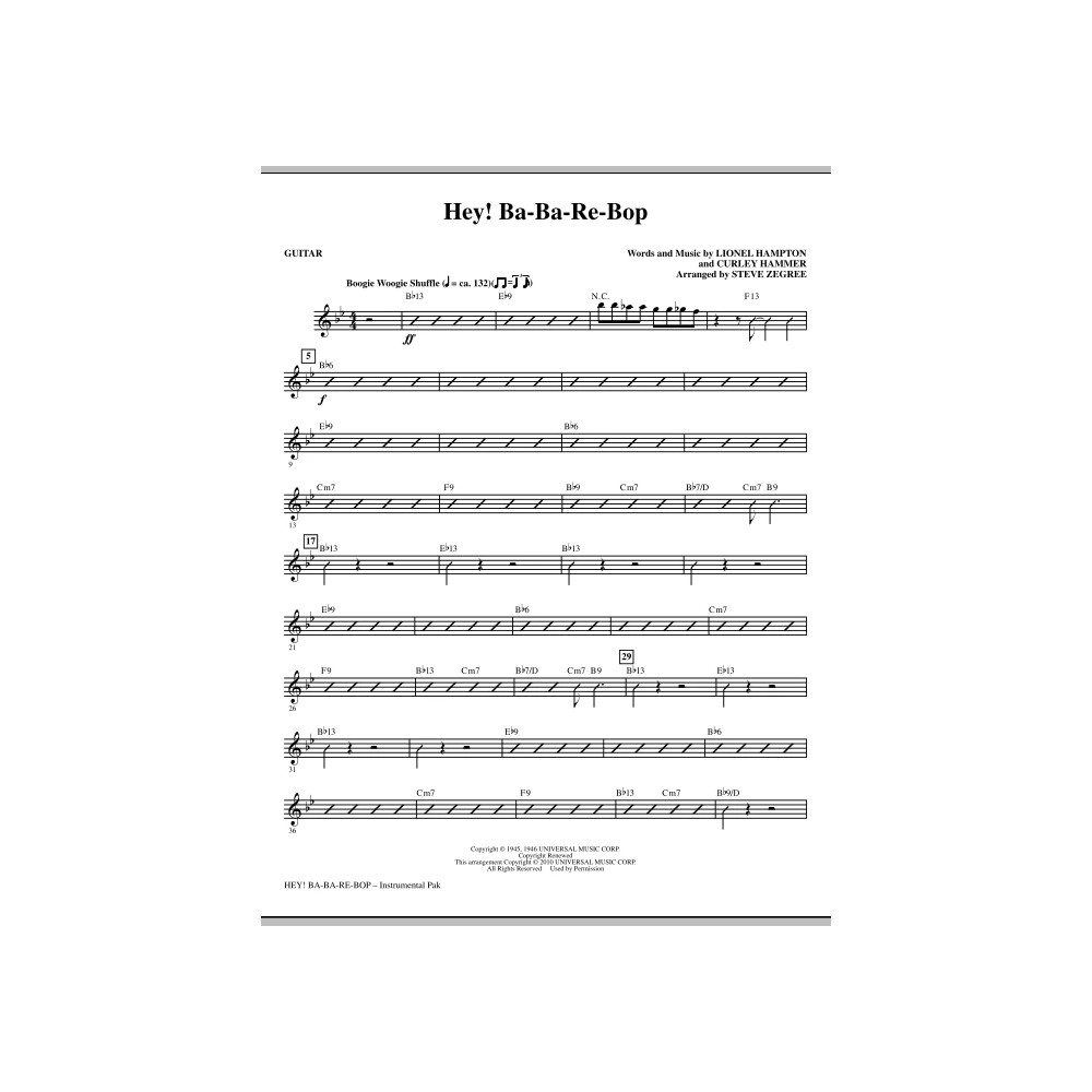 Hey! Ba-Ba-Re-Bop - Guitar