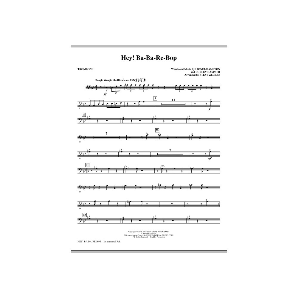 Hey! Ba-Ba-Re-Bop - Posaune