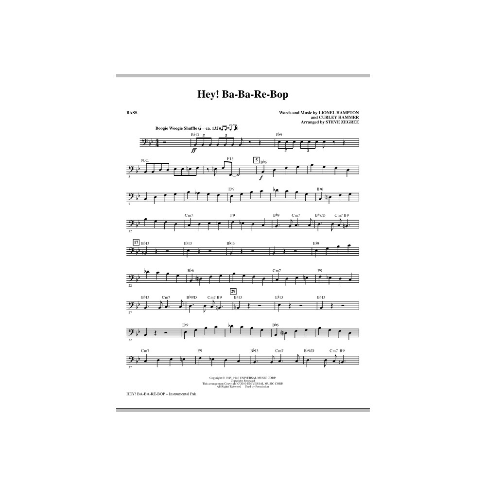 Hey! Ba-Ba-Re-Bop - Bass