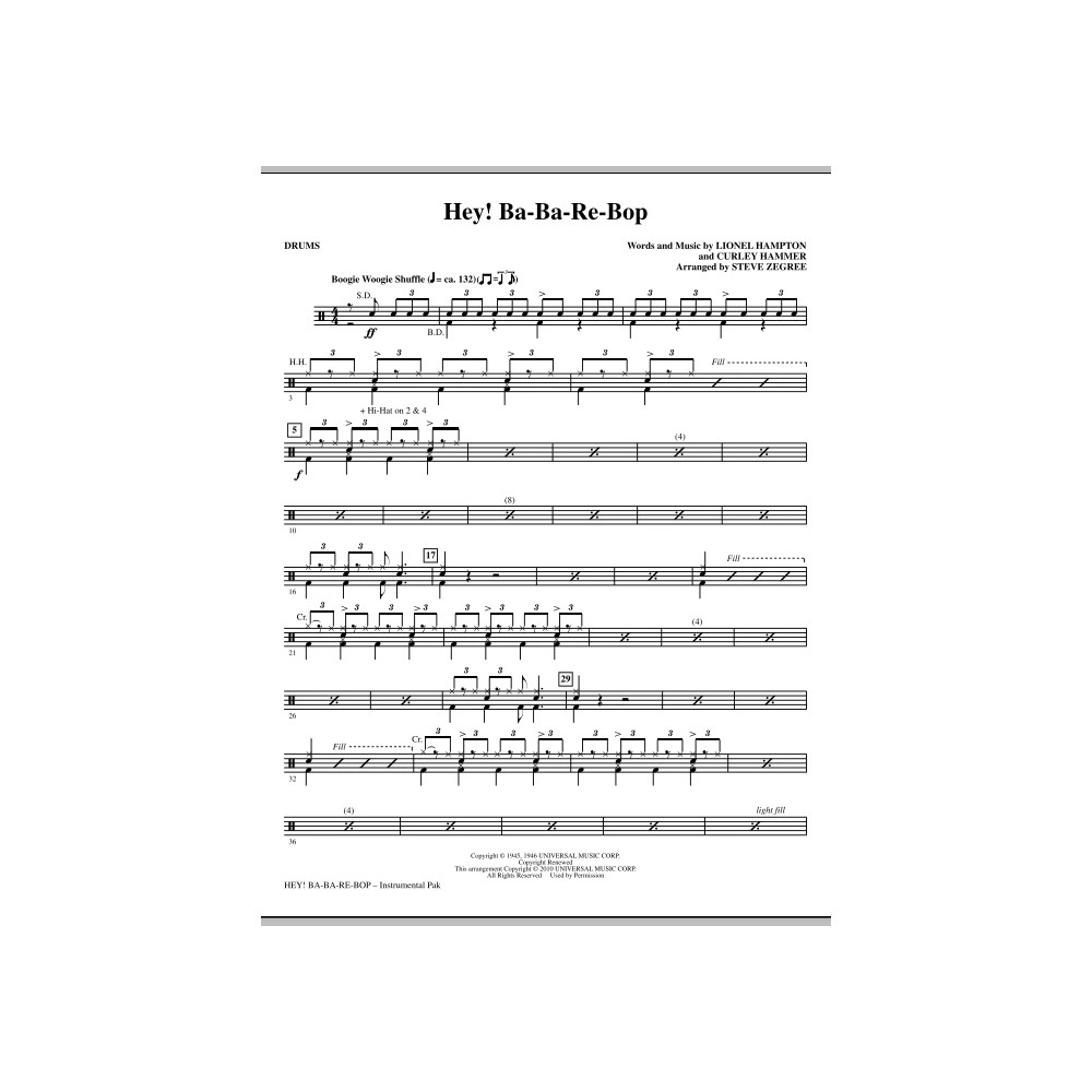 Hey! Ba-Ba-Re-Bop - Drums