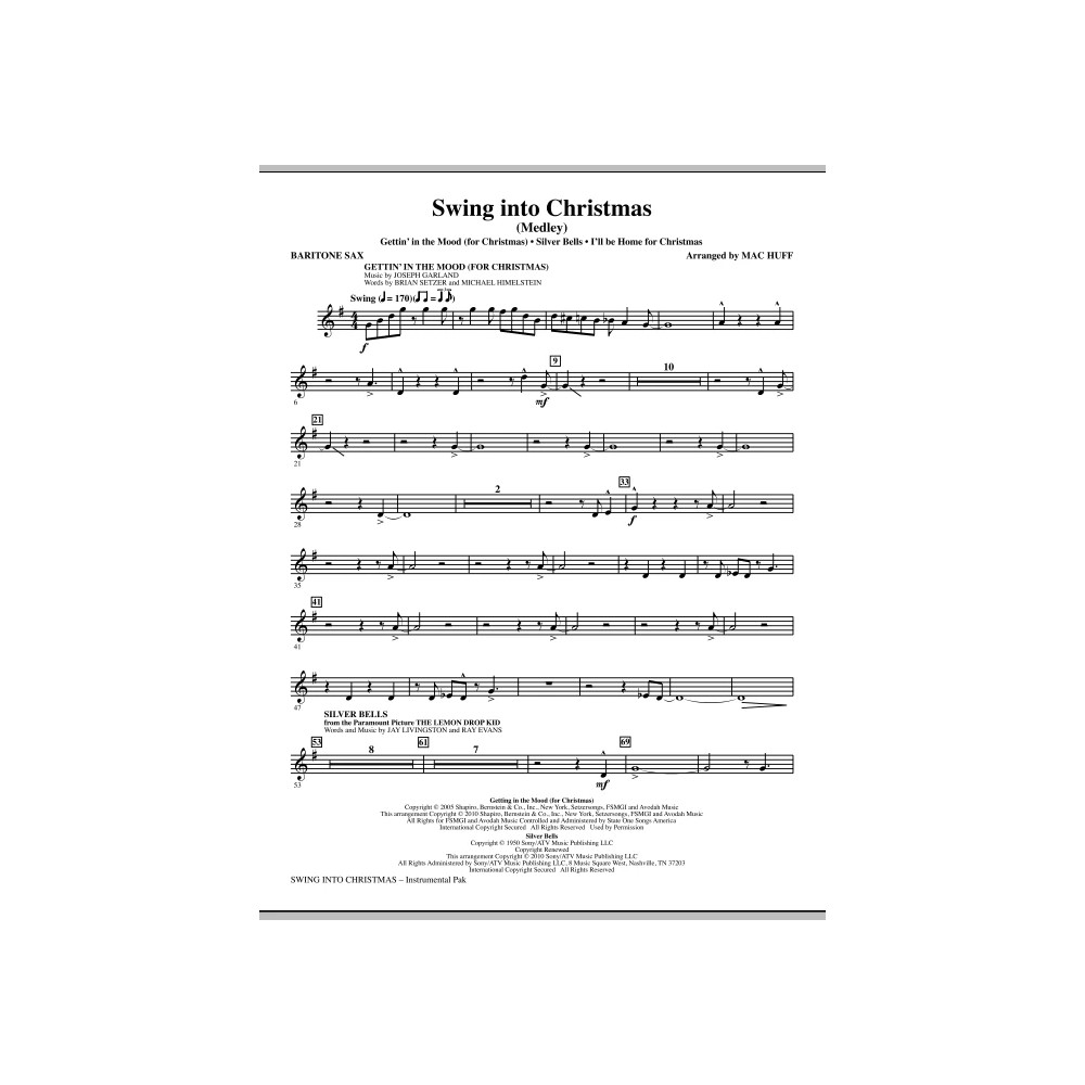 Swing Into Christmas (Medley) - Baritone Saxophone