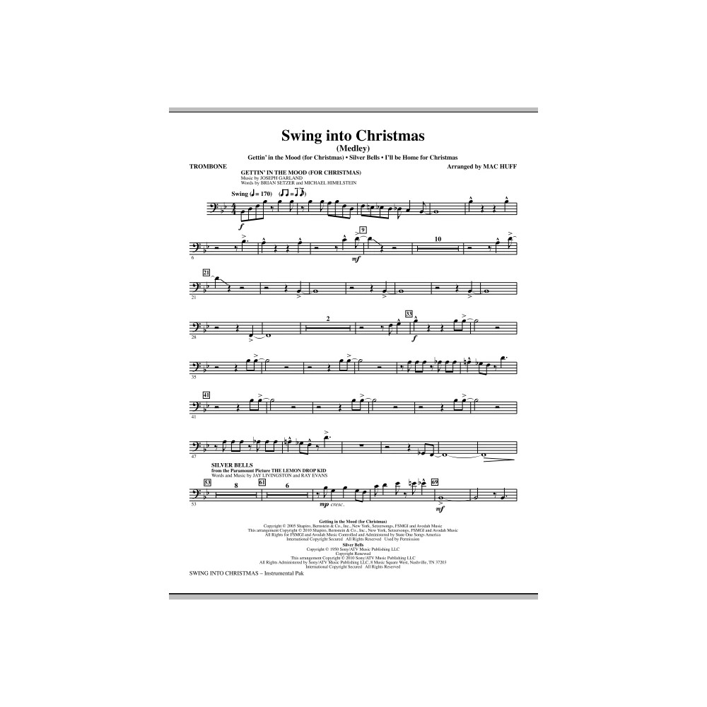 Swing Into Christmas (Medley) - Trombone