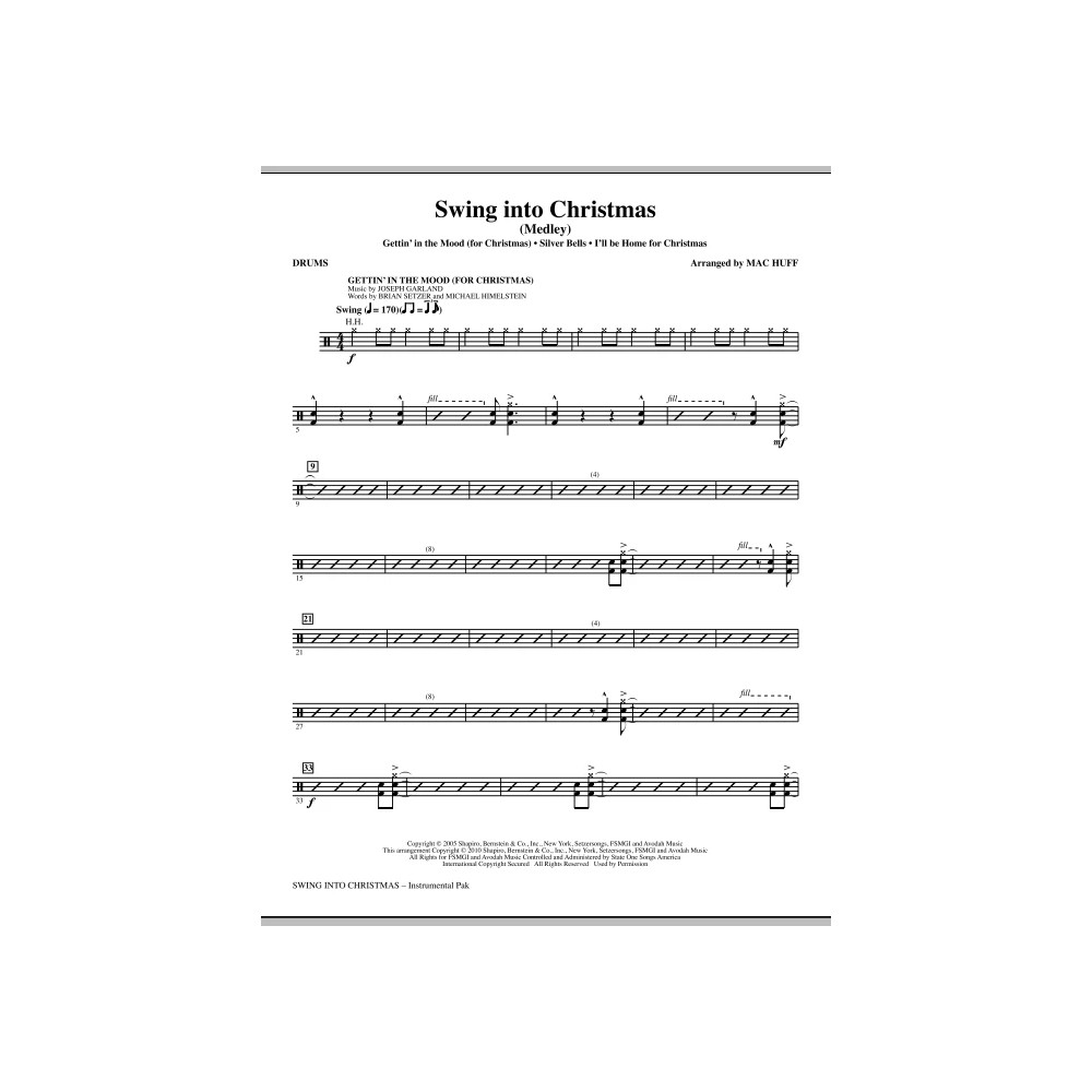 Swing Into Christmas (Medley) - Drums