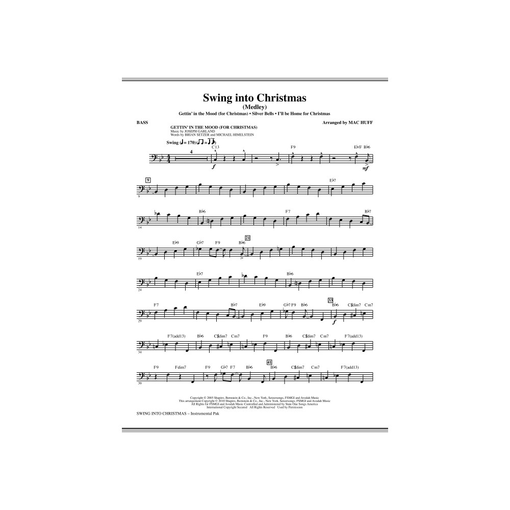 Swing Into Christmas (Medley) - Bass