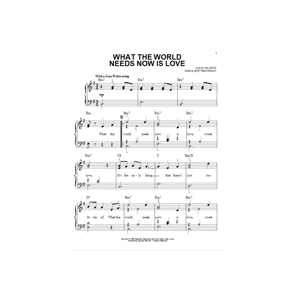 What The World Needs Now Is Love