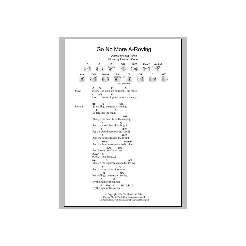 Go No More A-Roving