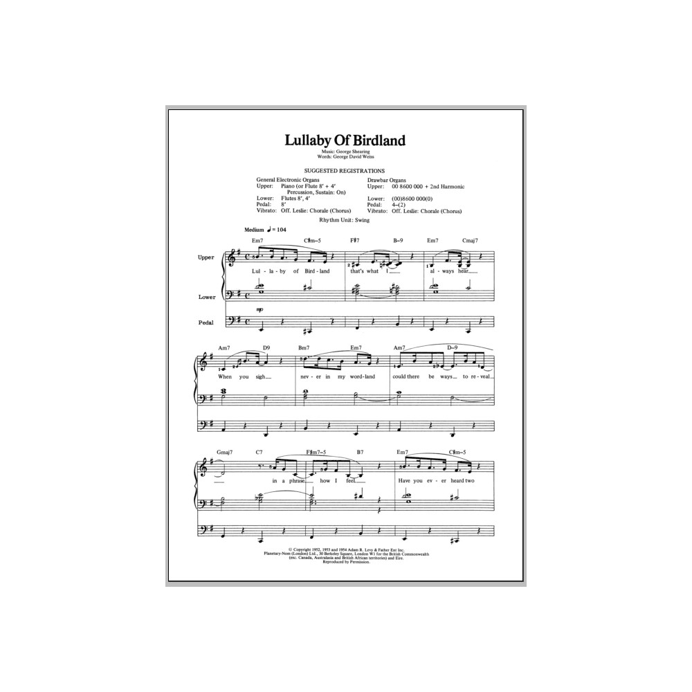 Lullaby Of Birdland