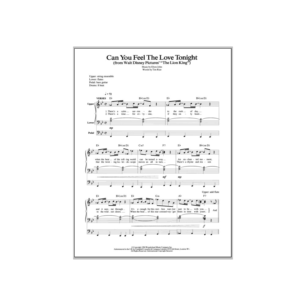 Can You Feel The Love Tonight (from The Lion King)