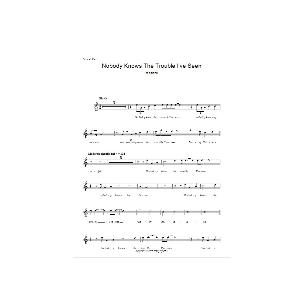 Nobody Knows The Trouble I've Seen