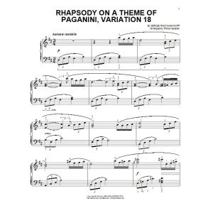 Rhapsody On A Theme Of Paganini, Variation XVIII (from Somewhere in Time) (arr. Phillip Keveren)