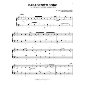 Papageno's Song (from Amadeus) (arr. Phillip Keveren)