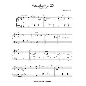 Mazurka Op. 33, No. 4