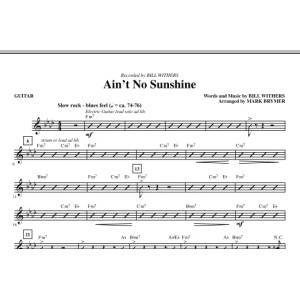 Ain't No Sunshine - Guitar