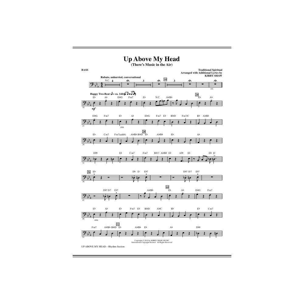 Up Above My Head (There's Music In The Air) - Bass