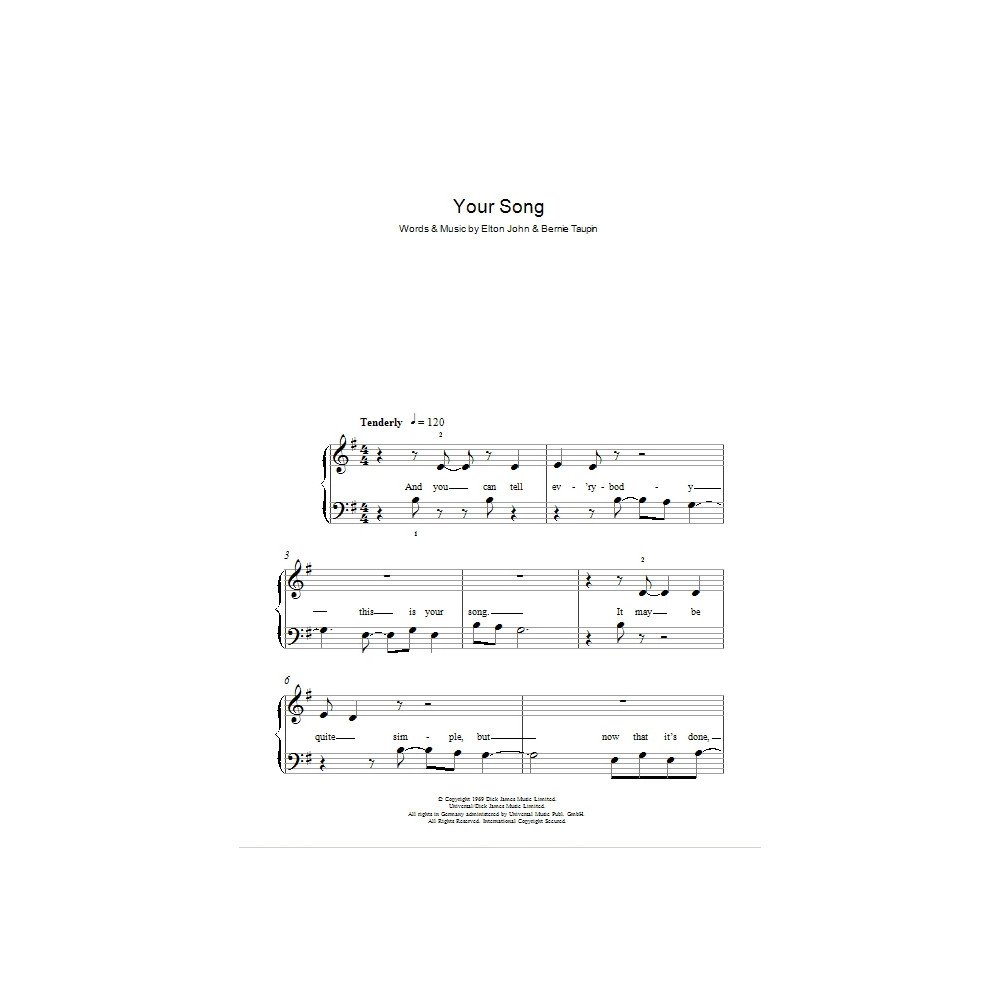 Your Song (Chorus Only)
