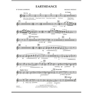 Earthdance - Bb Tenor Saxophone