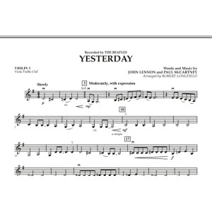 Yesterday - Violin 3 (Viola T.C.)
