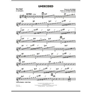 Undecided - Eb Solo Sheet
