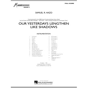 Our Yesterdays Lengthen Like Shadows - Dirigentenpartitur (Partitur)