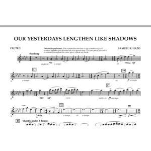 Our Yesterdays Lengthen Like Shadows - Flute 2
