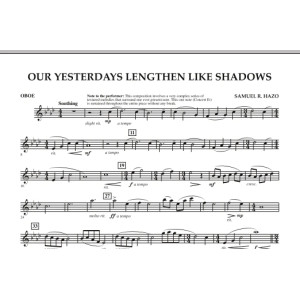 Our Yesterdays Lengthen Like Shadows - Oboe