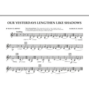 Our Yesterdays Lengthen Like Shadows - Bb Bassklarinette
