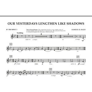 Our Yesterdays Lengthen Like Shadows - Bb Trumpet 3