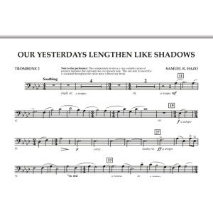 Our Yesterdays Lengthen Like Shadows - Trombone 2