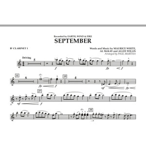 September (arr. Paul Murtha) - Bb Clarinet 1