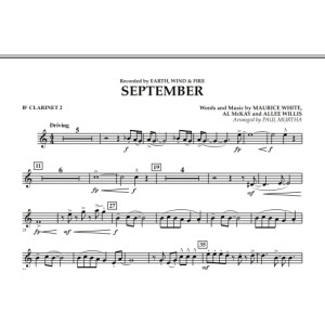 September (arr. Paul Murtha) - Bb Clarinet 2