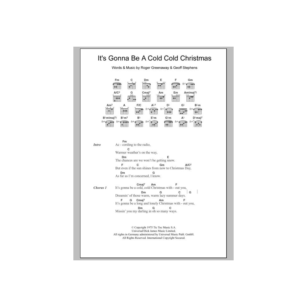 It''s Gonna Be A Cold Cold Christmas